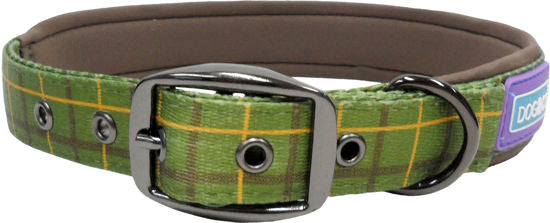 Hem and Boo Country Check Padded Collar Green