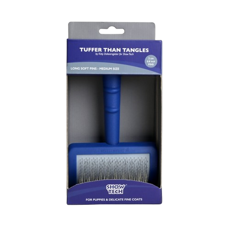 Show Tech Tuffer Than Tangles Long Soft Pin Medium Slicker Brush