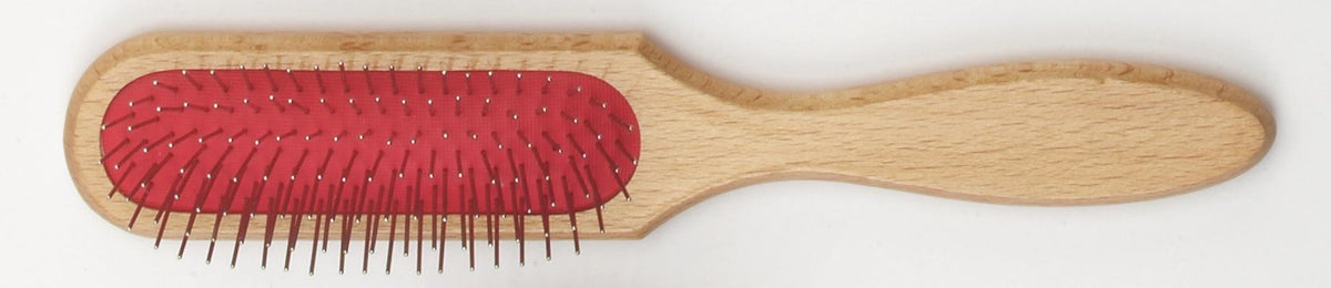 Braun & Wettberg Oblong Medium Pin Brush, Light Wood