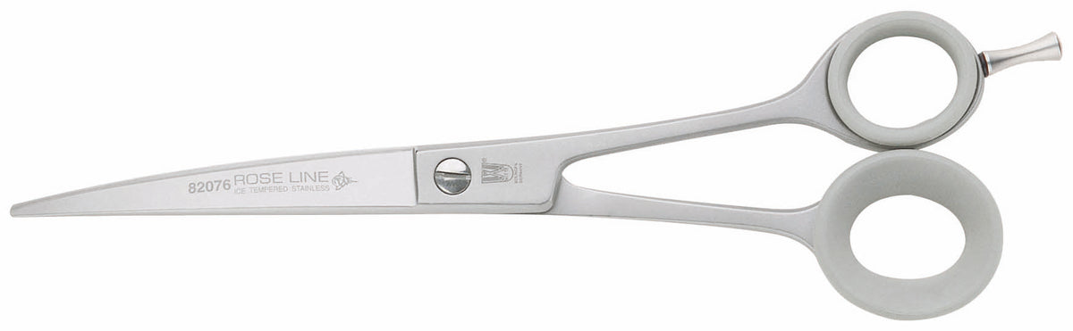 ROSELINE Satin Stainless Curved, Adj Screw, 7.5" SCISSORS