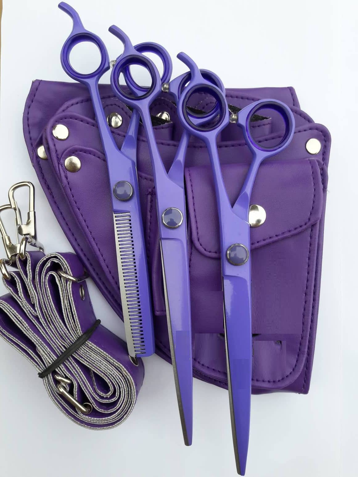 Petcetera Set of 3 Pet Grooming Scissors - PURPLE