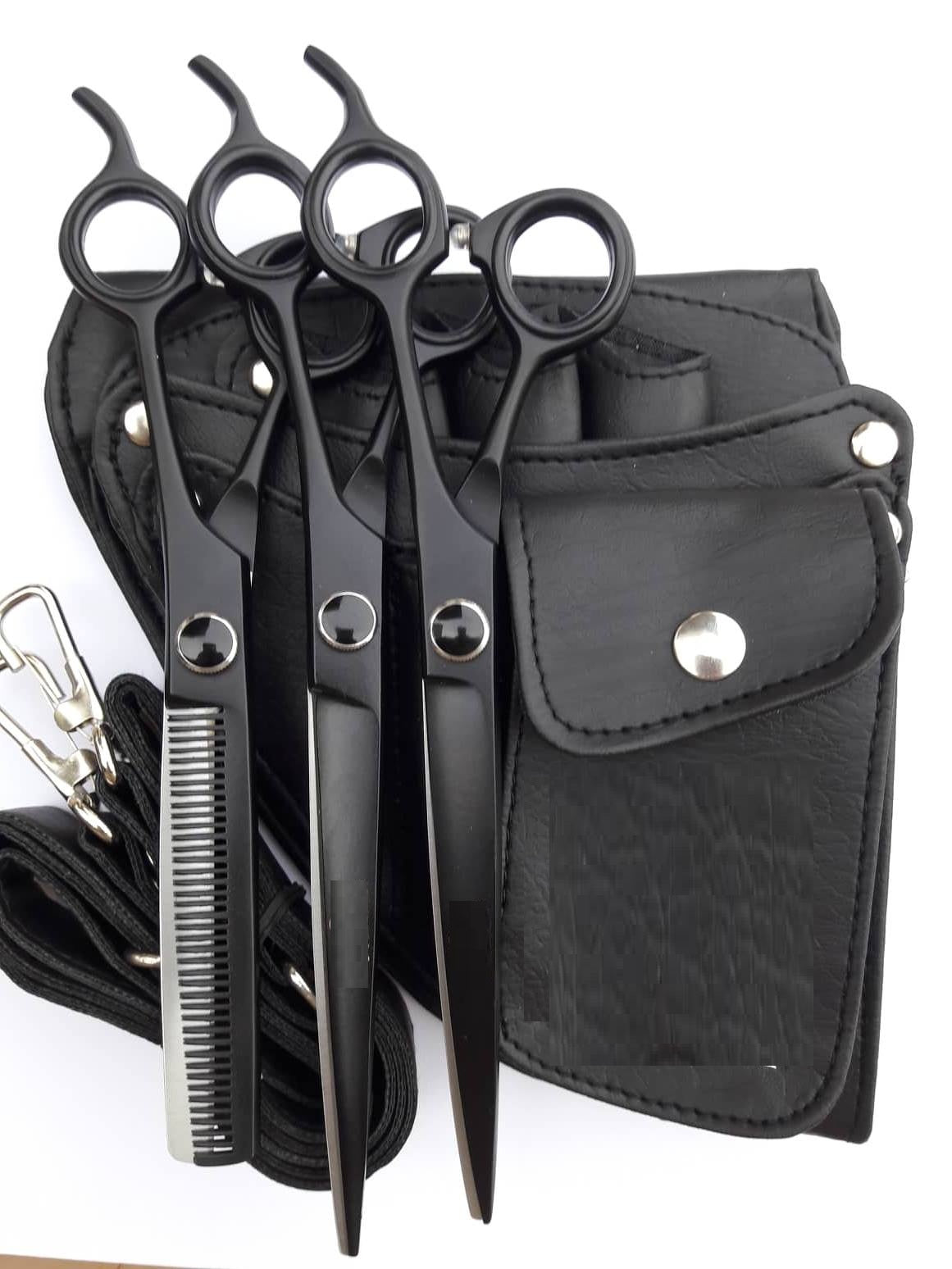 Petcetera Set of 3 Pet Grooming Scissors - BLACK
