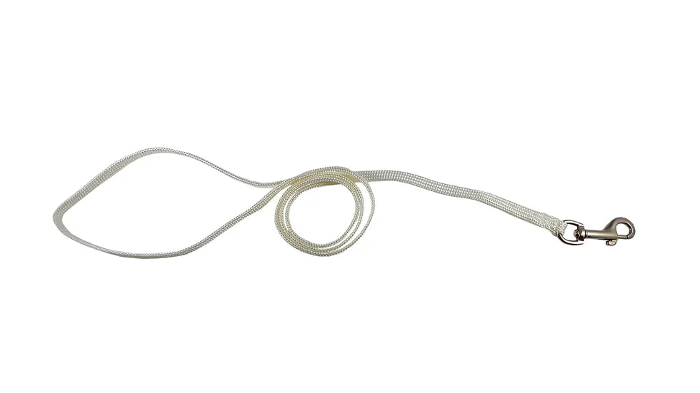 Resco Nylon Braided Snap Lead 122cm (48") WHITE