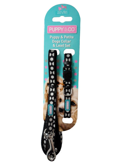 Hem and Boo Puppy Collar and Lead Set