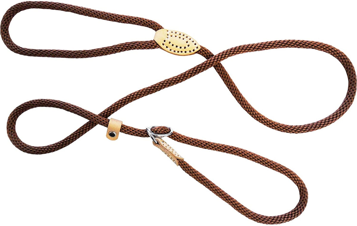 Hem & Boo - 60" Slip Rope Lead - Brown 8mm