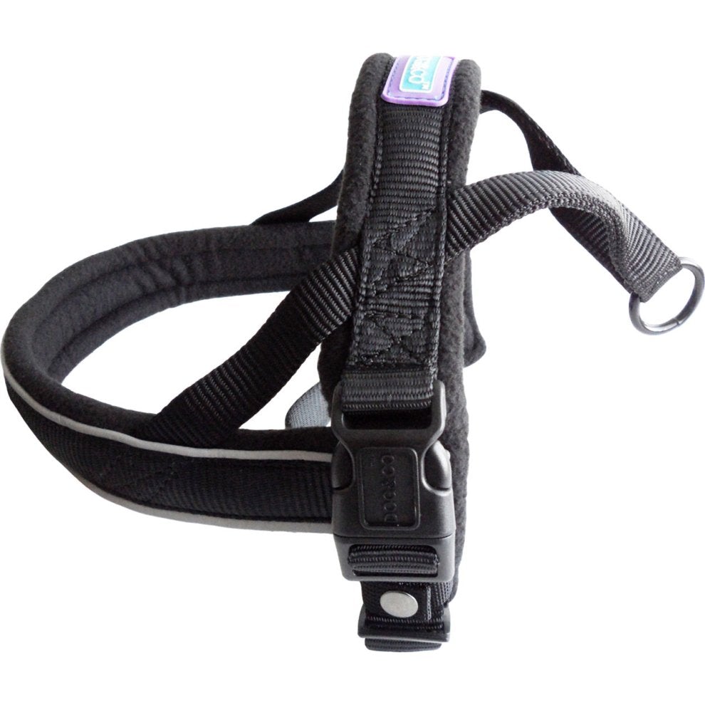 Hem & Boo Padded Black Dog Harness
