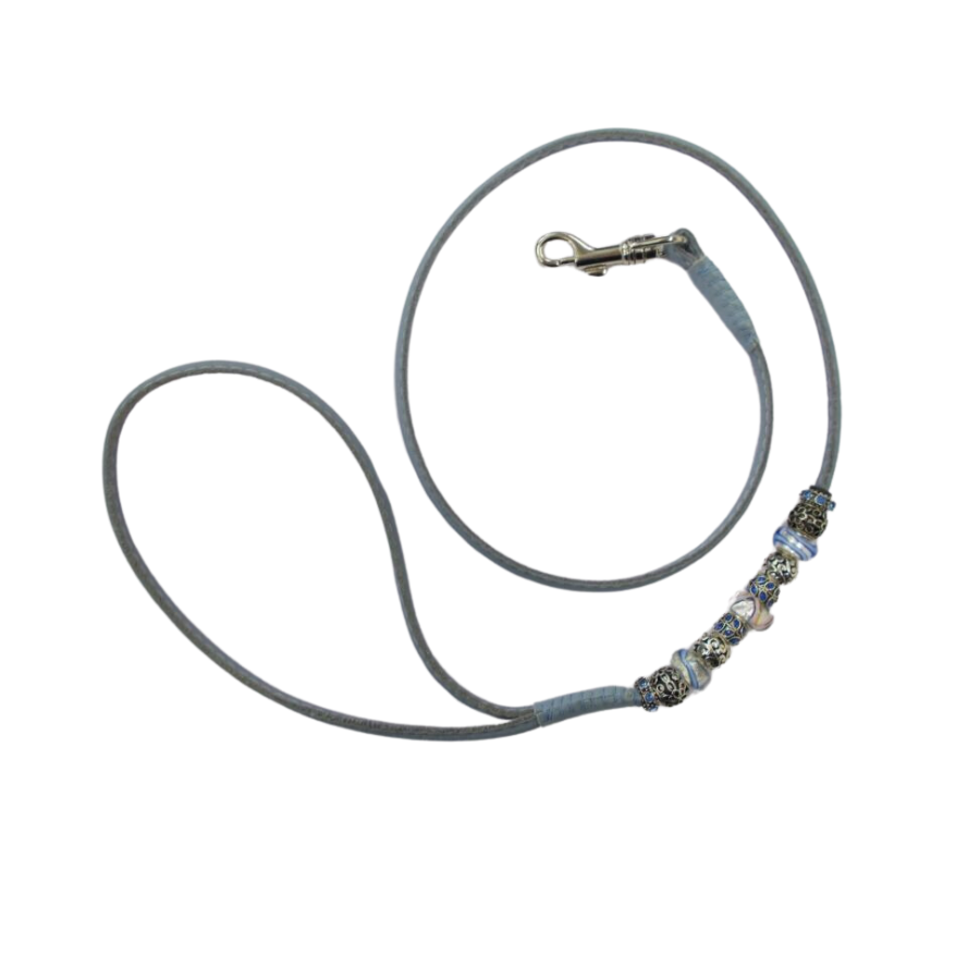 The Show Dog Company Beaded Leather Trigger Hook Lead 80cm