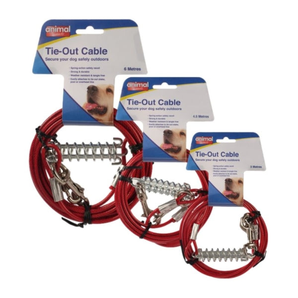 Animal Instincts Tie Out Cable with Spring