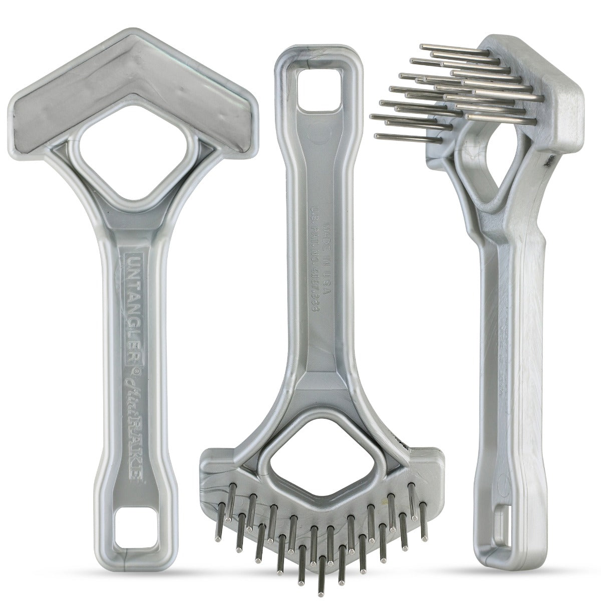 Untangler Mini Rake "V" shaped -Silver