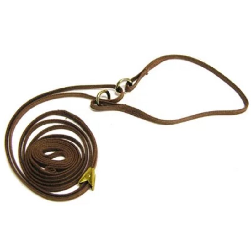 Resco Nylon Braided Martingale Lead & Choke 3/16"x 8" MAHOGANY