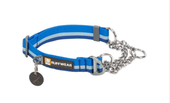 Ruffwear Chain Reaction Half Check Collar Blue Pool 14" - 20"