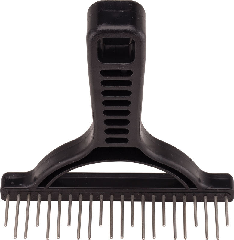 Untangler® Shedding Rake with Long and Extra-Long staggered Rotating Teeth - 63983-BLACK