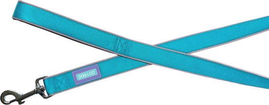Hem and Boo Reflective Padded Lead Aqua