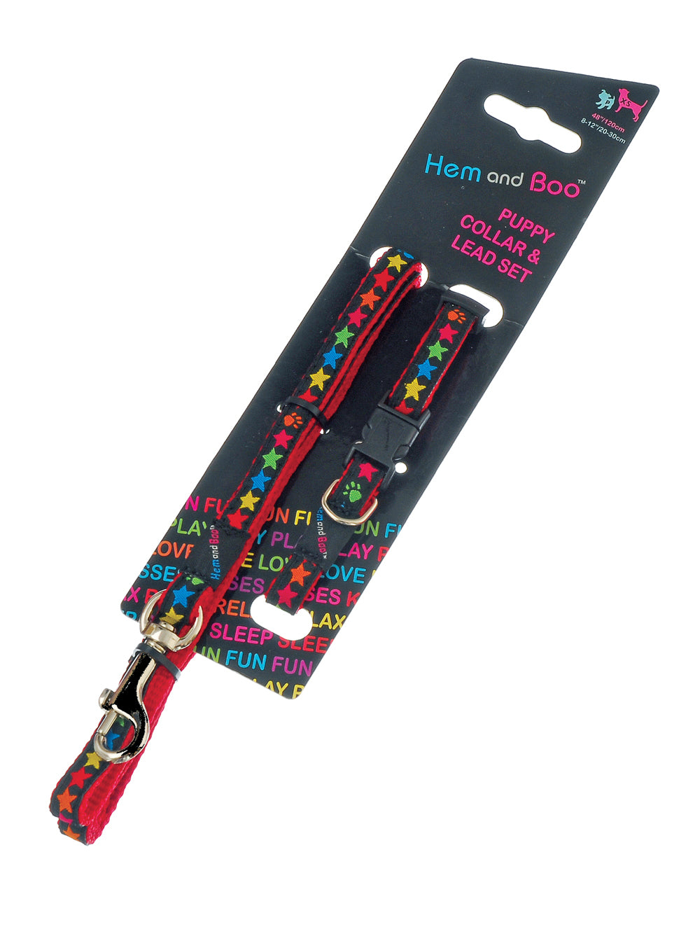 Hem & Boo Adjustable Collar & Lead Puppy Set