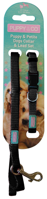 Hem & Boo Adjustable Collar & Lead Puppy Set