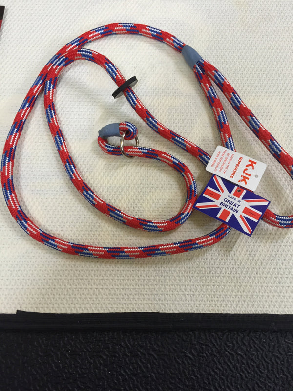 KJK Ropeworks Nylon Cord Slip Lead 8mm cord x 56" long