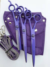 Petcetera Set of 3 Pet Grooming Scissors - PURPLE
