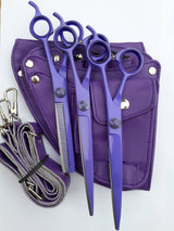 Petcetera Set of 3 Pet Grooming Scissors - PURPLE