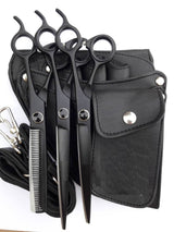 Petcetera Set of 3 Pet Grooming Scissors - BLACK