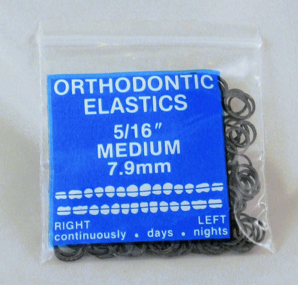 Black Elastic Bands (100)  5/16"