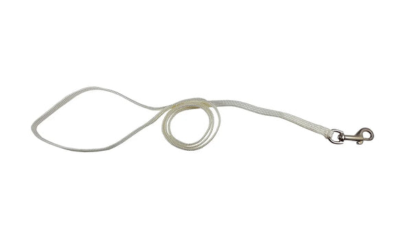 Resco Nylon Braided Snap Lead 122cm (48") WHITE
