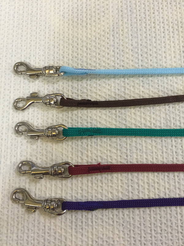 Fine Nylon Show Lead with Chrome Clip 5mm x 1m