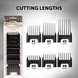 Wahl Black Clipper Attachment Comb Set (6-Comb Set)