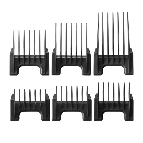 Wahl Black Clipper Attachment Comb Set (6-Comb Set)