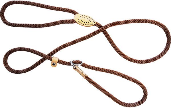Hem & Boo - 60" Slip Rope Lead - Brown 8mm