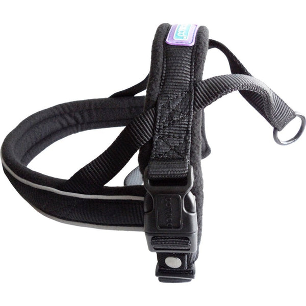 Hem & Boo Padded Black Dog Harness