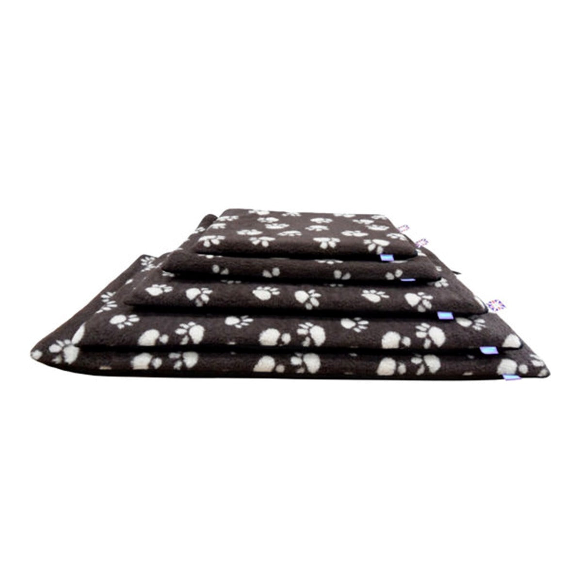 Hem and Boo Fleece Crate Mat Brown and Cream