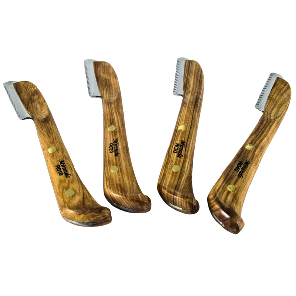 Greyhound / Miranda Wooden Stripping Knives  Medium (Left)