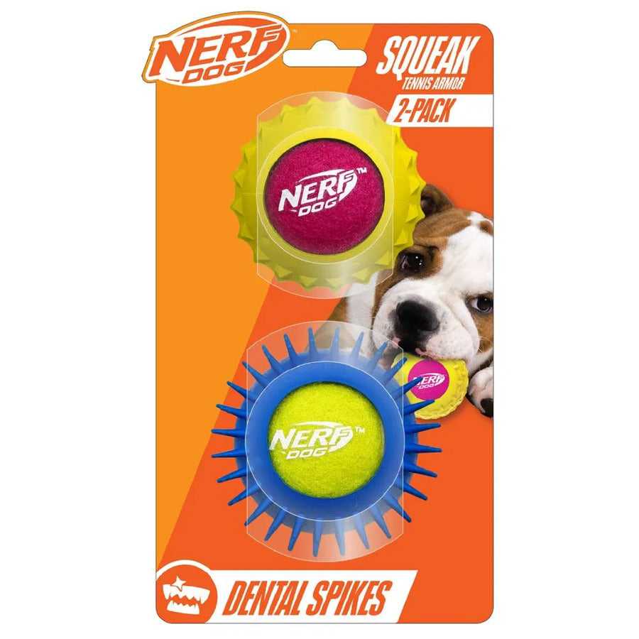 Nerf Dog Rubber Squeak Tennis Armor