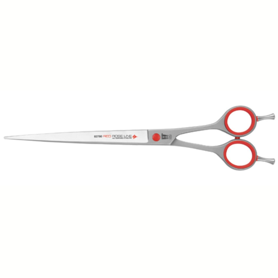 ROSELINE (82780) Red Satin Stainless Straight 8" Scissors