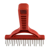 Untangler® Shedding Rake with Long and Extra-Long staggered Rotating Teeth - 63983-RED