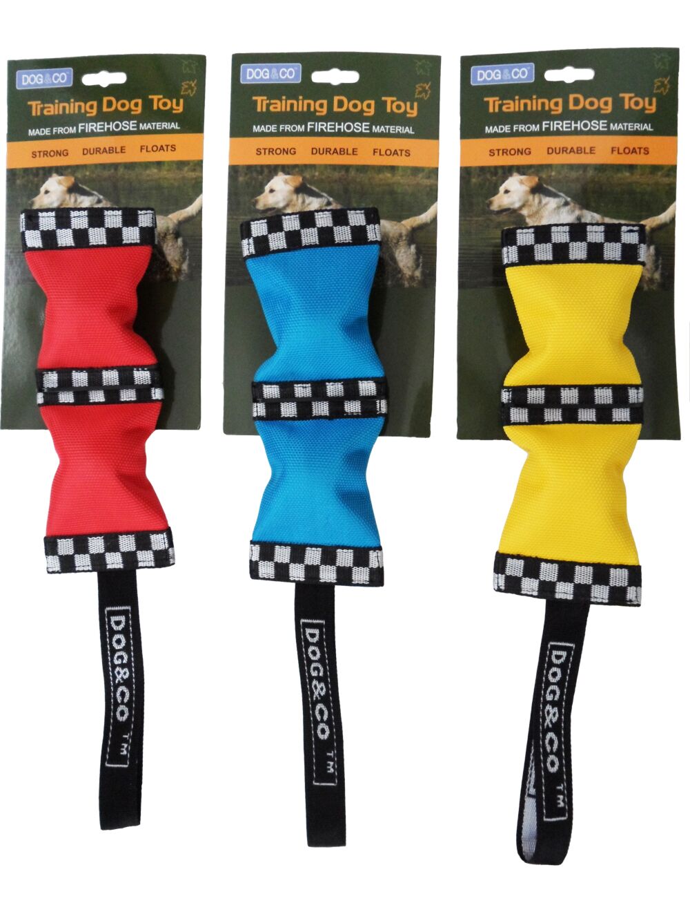 Fire hose material outlet dog toy