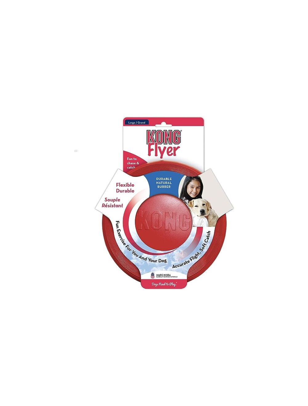 Kong flyer large discount