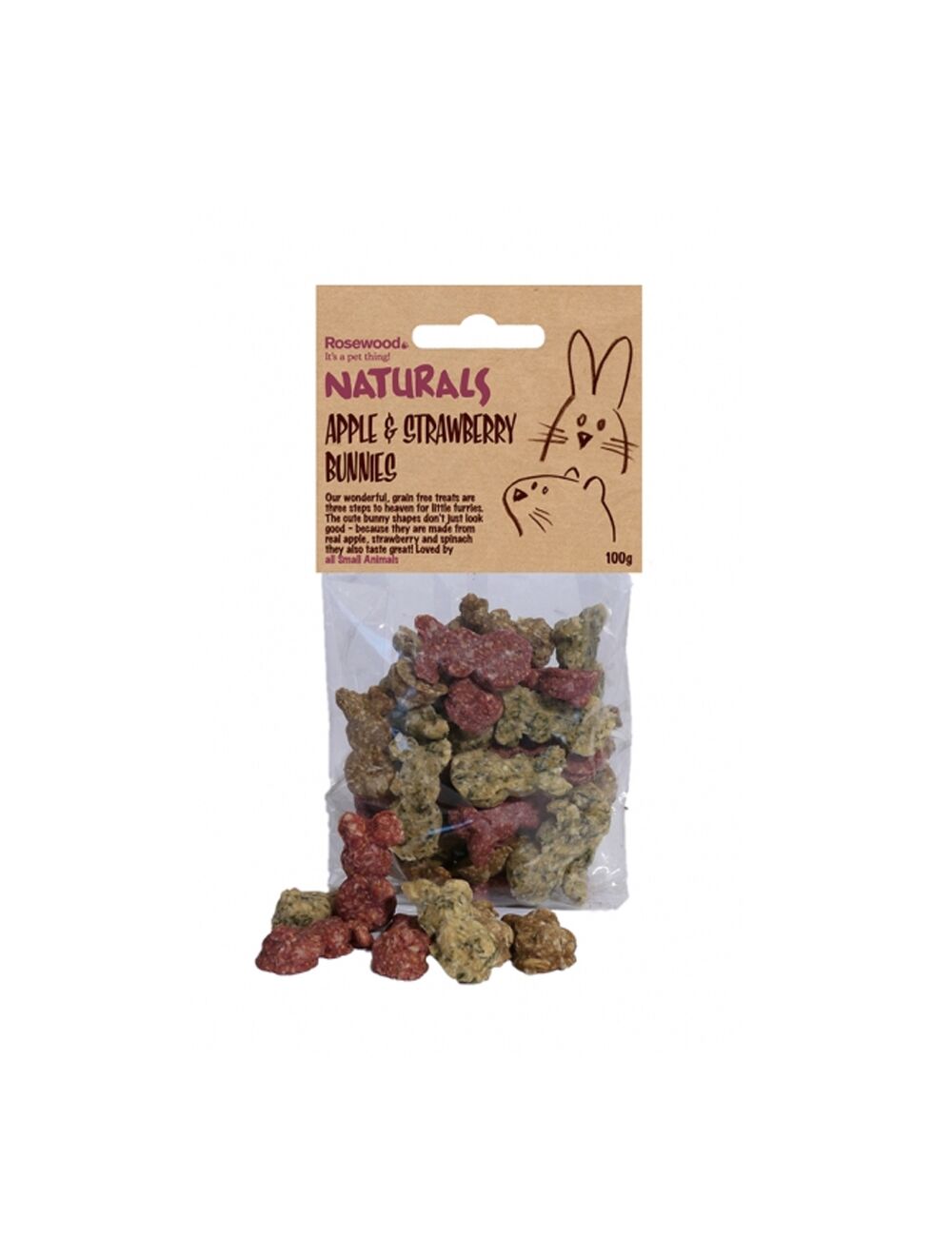 Petcetera Rosewood Apple Strawberry and Spinach Bunnies