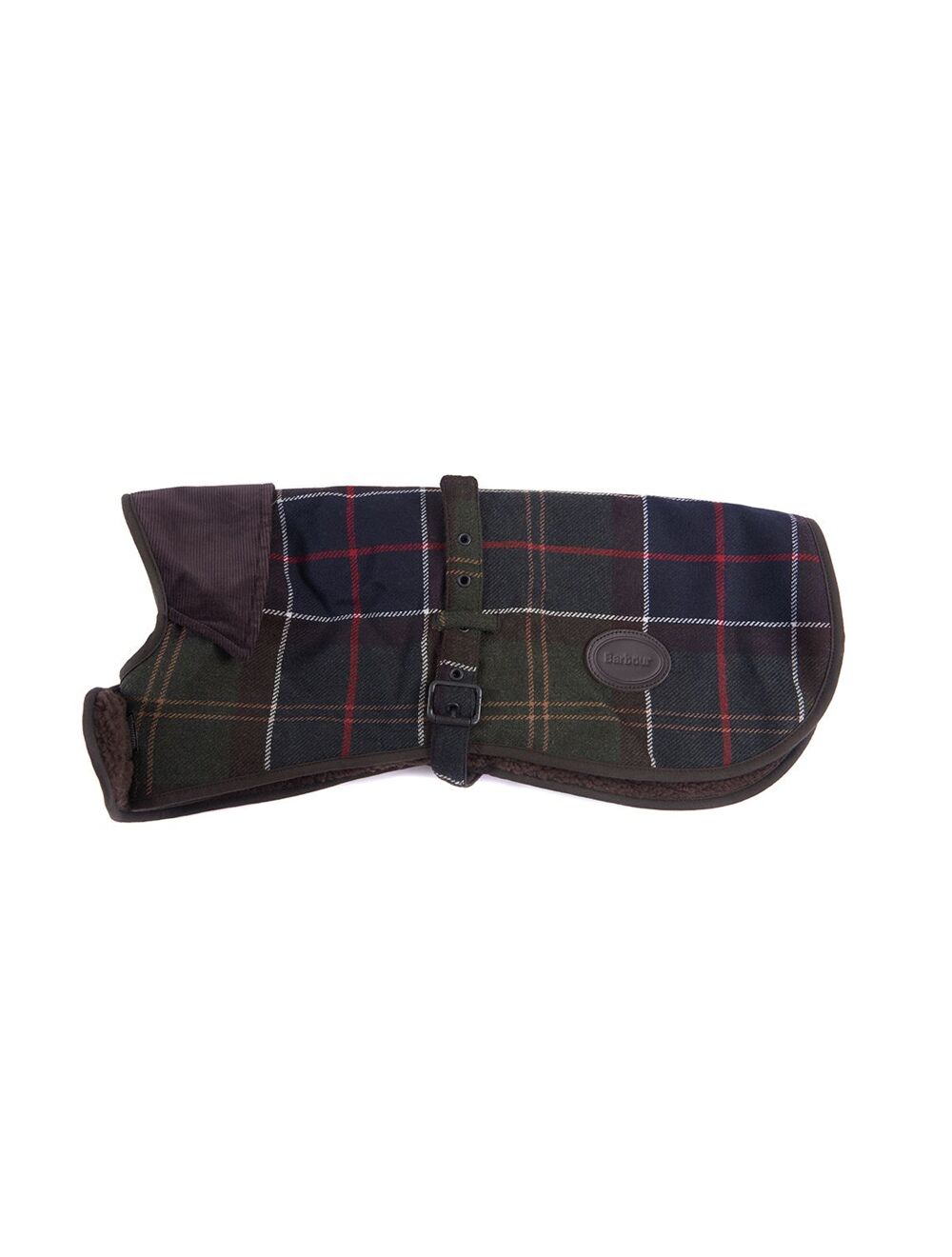 Barbour tartan fleece lined dog coat on sale