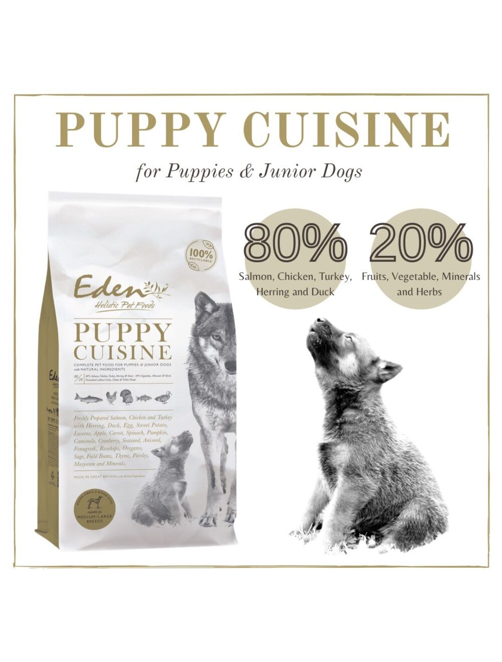 Petcetera Eden Puppy Food 2kg