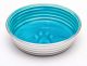 Loving Pets Le Bol Glazed Interior Stainless Steel Dog Bowl Non-Slip Dishwasher Safe Durable Pet Dish - Seine Blue