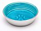 Loving Pets Le Bol Glazed Interior Stainless Steel Dog Bowl Non-Slip Dishwasher Safe Durable Pet Dish - Seine Blue