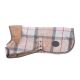 Barbour Wool Touch Dog Coat Taupe & Pink Tartan