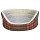 Hem and Boo Country Check Dog Bed Red