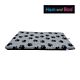 Hem and Boo Fleece Crate Mat Grey and Black